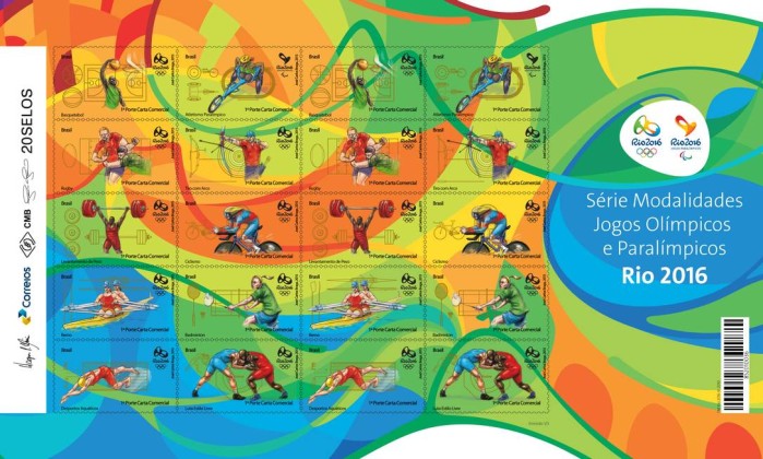 Coleção de selos é lançada a 500 dias dos Jogos Olímpicos