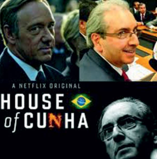 O deputado carioca e presidente da Câmara — Eduardo Cunha tornou-se alvo preferencial dos piadistas — chegou a ser comparado ao maquiavélico Frank Underwood, personagem principal da série política americana House of Cards