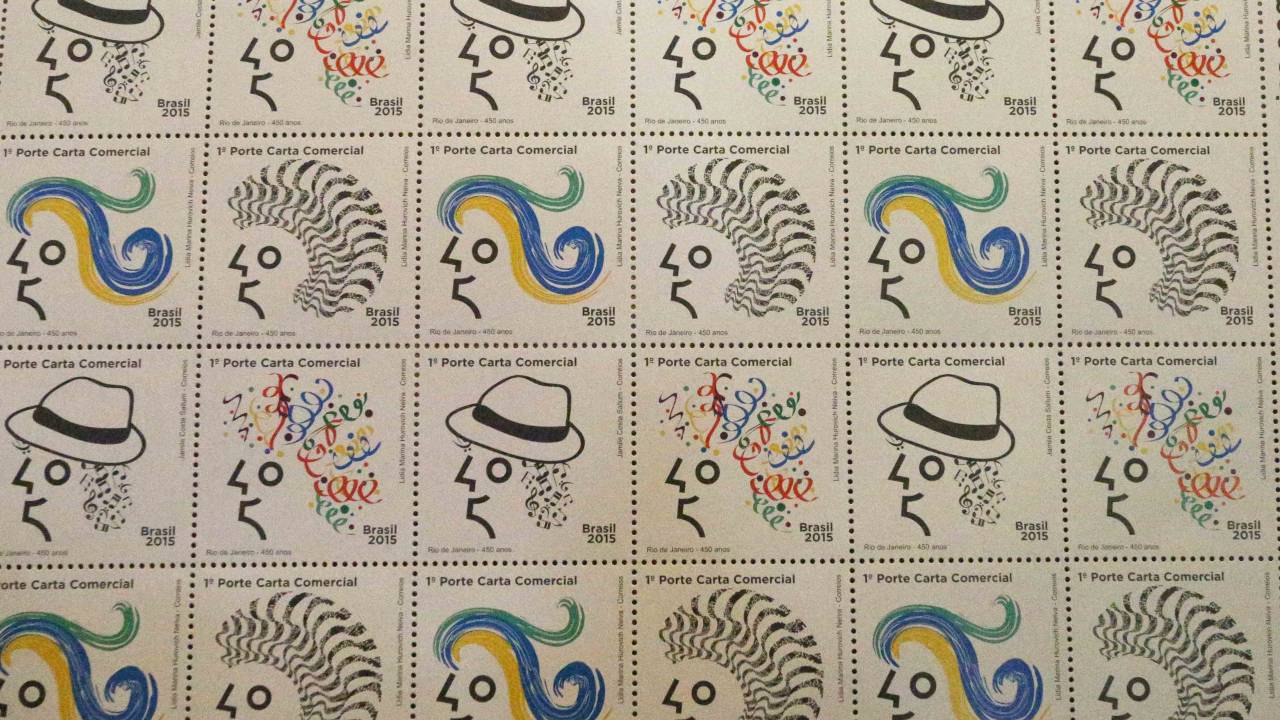selo comemorativos dos 450 anos do Rio