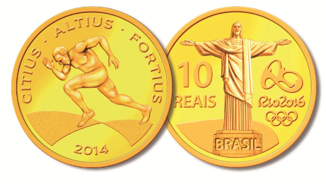 Moedas comemorativas dos Jogos Rio 2016