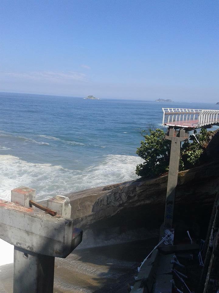 Ciclovia Tim Maia tem fissuras e corrosão em diversos pontos