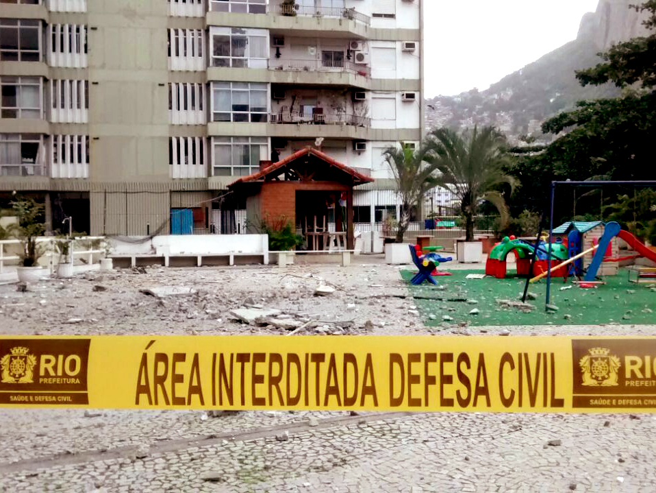 Área interditada após acidente