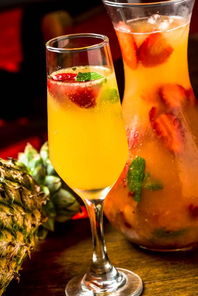Abacaxi é uma das frutas no Evita: drinque do Tango Abacaxi é uma das frutas no Evita: drinque do Tango