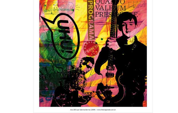 Para quem gosta de Beatles, um cartaz coloridão e animado<br> Para quem gosta de Beatles, um cartaz coloridão e animado<br>