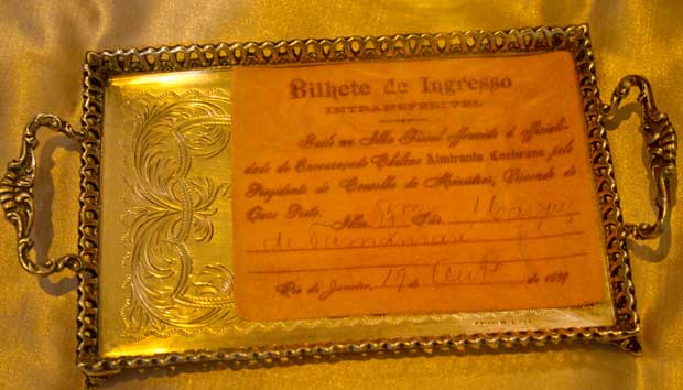 Disputadíssimo, foi distribuído apenas para a alta sociedade carioca no banquete promovido pela família imperial<br> Disputadíssimo, foi distribuído apenas para a alta sociedade carioca no banquete promovido pela família imperial<br>