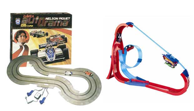 A pista de plástico com carrinhos de alta velocidade do Autorama, lançado pela Estrela, é sucesso desde os anos 60. Até hoje ele ainda diverte os meninos. Mas a criançada quer tecnologia! Por isso, a linha Hot Wheels da Mattel faz tanto sucesso. Nas suas<br>