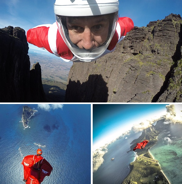 Paraquedista Luigi Cani se prepara para novo programa na TV e salto de wingsuit na Capadócia