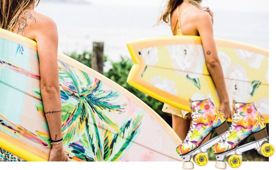 A linha Quero (2012): a ideia é vender um estilo de vida. Por isso, as prateleiras das lojas exibem outros itens de desejo dos cariocas, como pranchas, patins, skates e boias de piscina A linha Quero (2012): a ideia é vender um estilo de vida. Por isso, as prateleiras das lojas exibem outros itens de desejo dos cariocas, como pranchas, patins, skates e boias de piscina