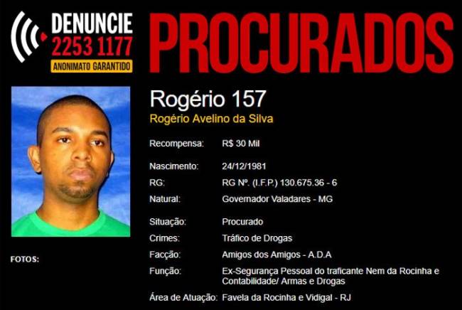 disque denuncia rogerio 157