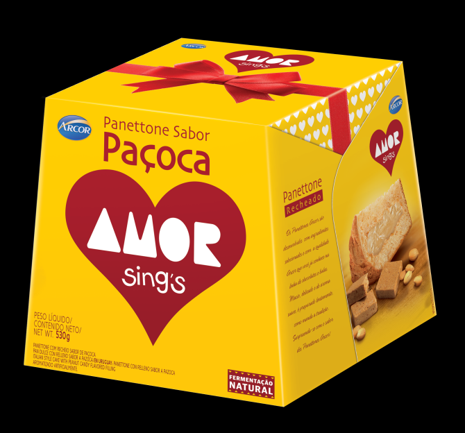 Arcor lança panetone com recheio cremoso de Paçoca Amor