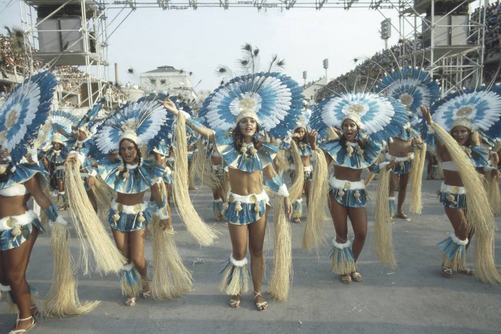Desfile da escola de samba Portela, em 1984.