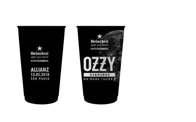 Copos Heineken Ozzy Osbourne