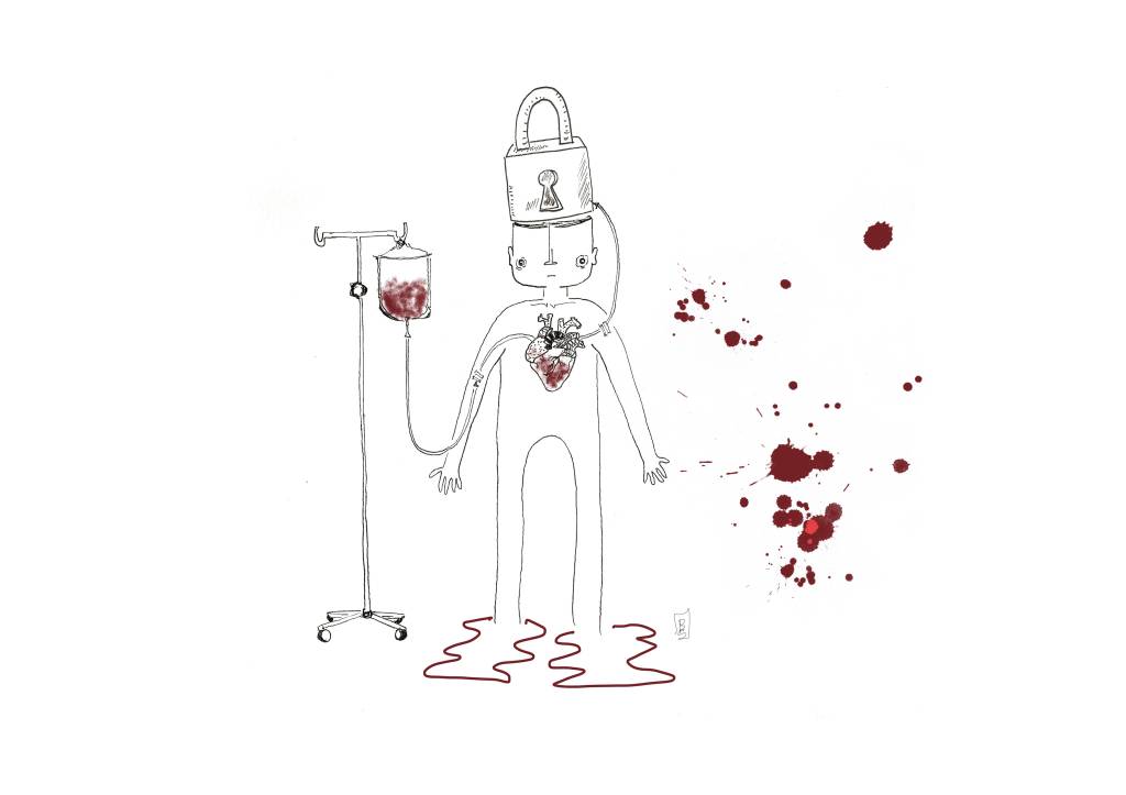 “Desculpe, senhor, não podemos aceitar seu sangue”