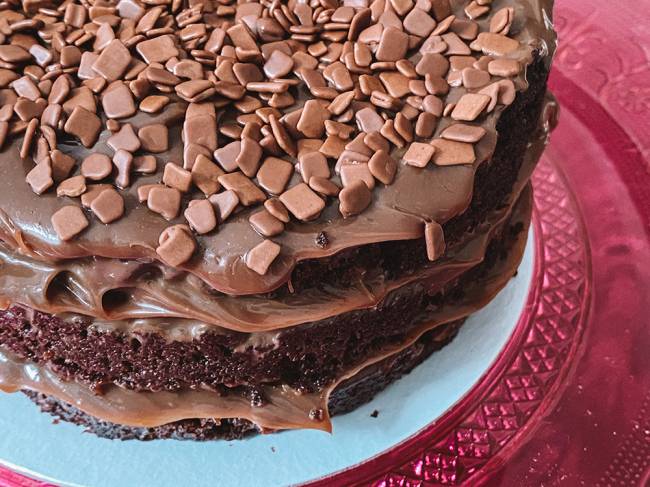 A torta de chocolate belga e brigadeiro da Creamy Patisserie