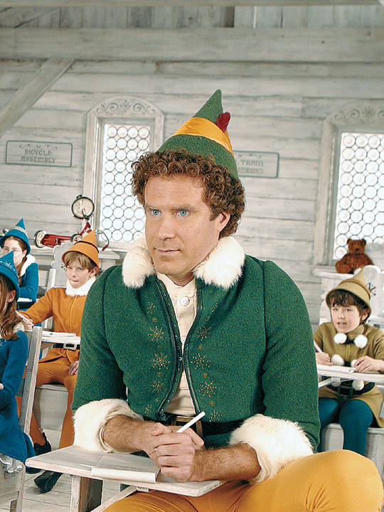 Will Ferrel vestido como duende numa sala de aula com outras crian&ccedil;as