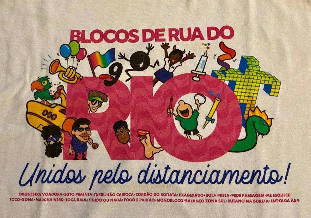 Imagem da camisa dos blocos de rua do Rio