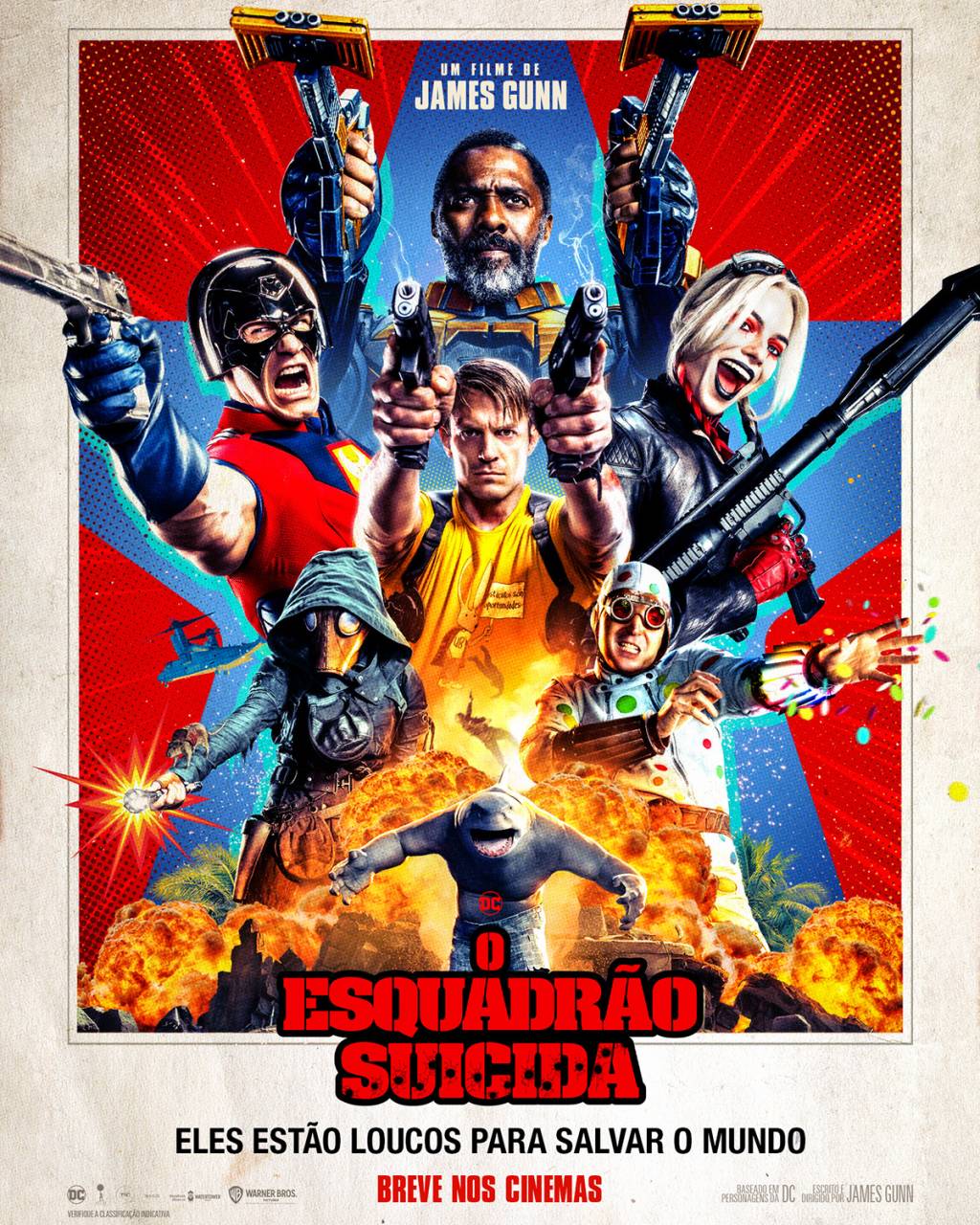 Esquadrao_Suicida_poster Capa do filme O Esquadrão Suicida 2 mostra os vilões portando armas