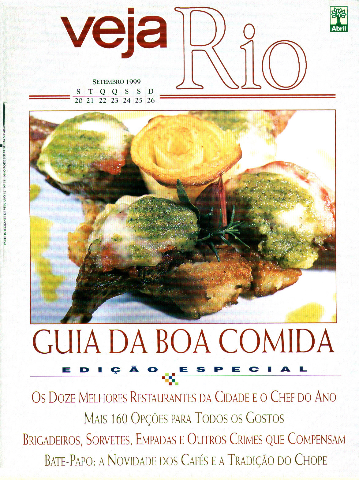 Capa da revista Veja Rio Especial Guia da Boa Comida, de 22 de setembro de 1999