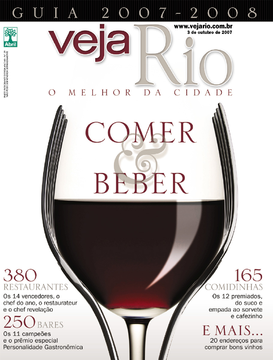 Capa da revista Veja Rio Especial Comer & Beber o Melhor da Cidade, edi&ccedil;&atilde;o 2028, de 03 de outubro de 2007