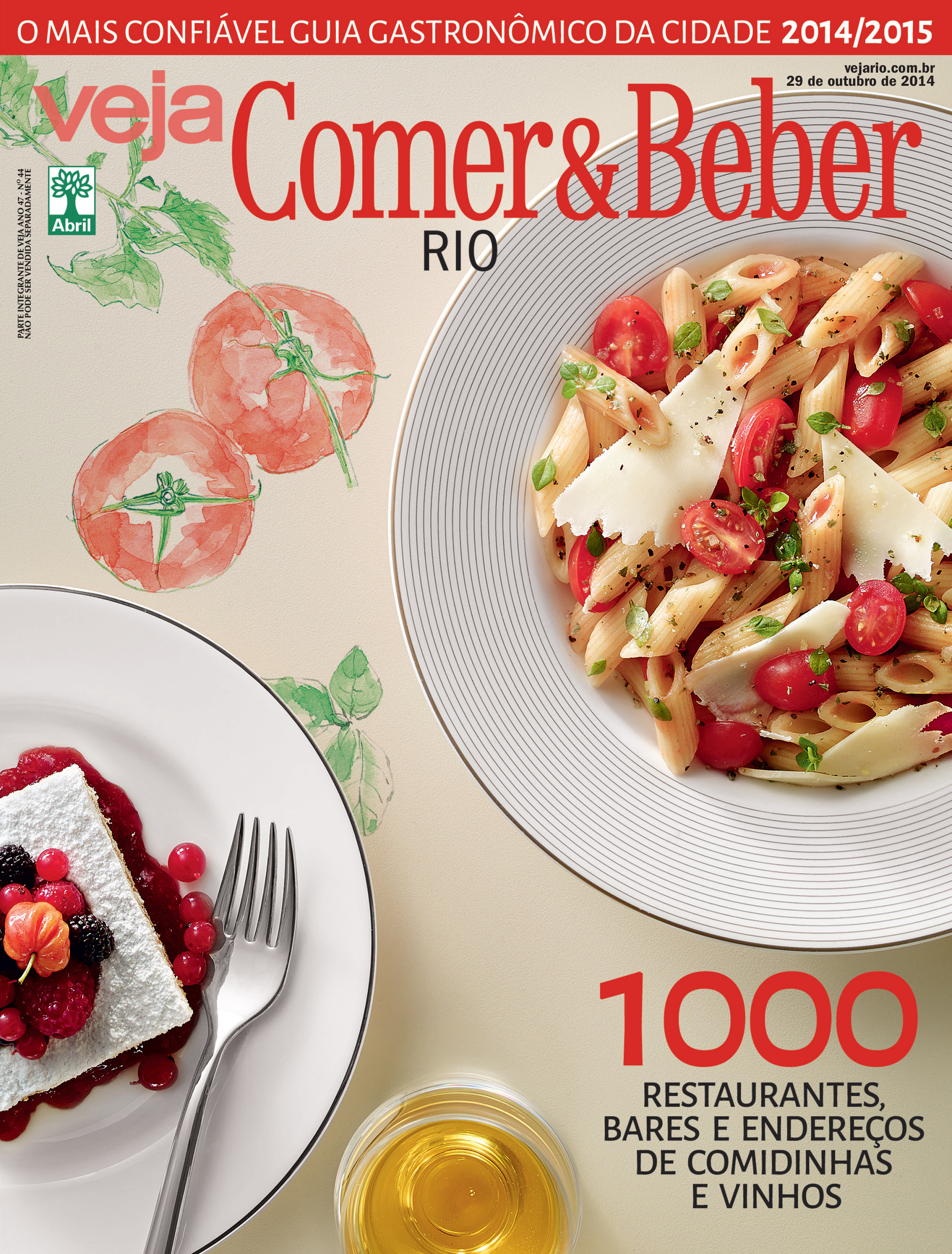 Capa da revista VEJA Rio Comer & Beber, 29 de Outubro de 2014: