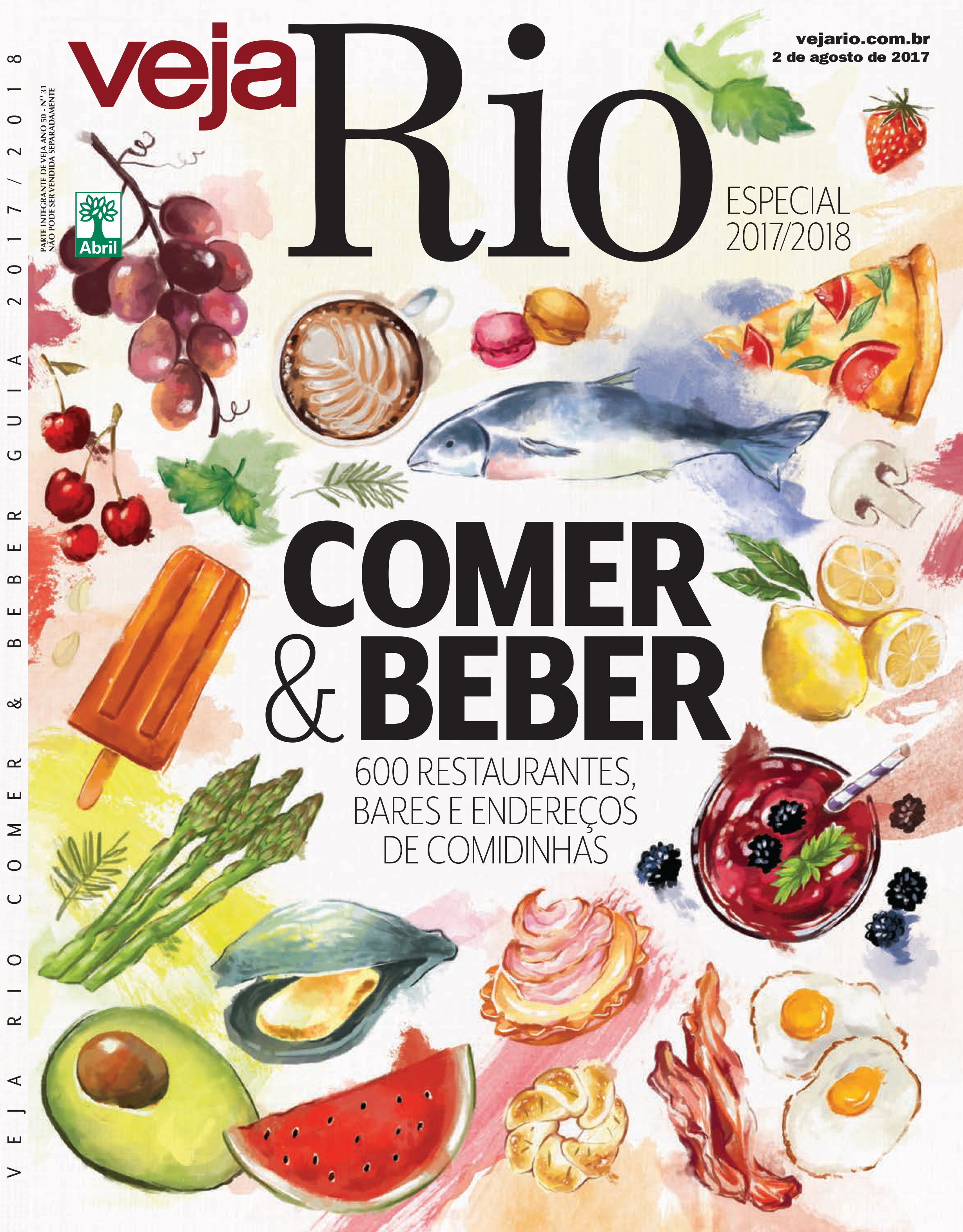 Capa da revista Veja Rio Especial Comer & Beber 2017/2018, edi&ccedil;&atilde;o 2541, de 2 de Agosto de 2017
