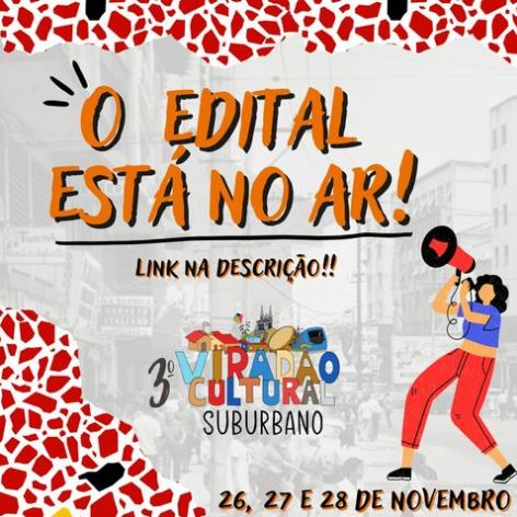 cartaz de divulgação do terceiro Viradão Cultural Suburbano