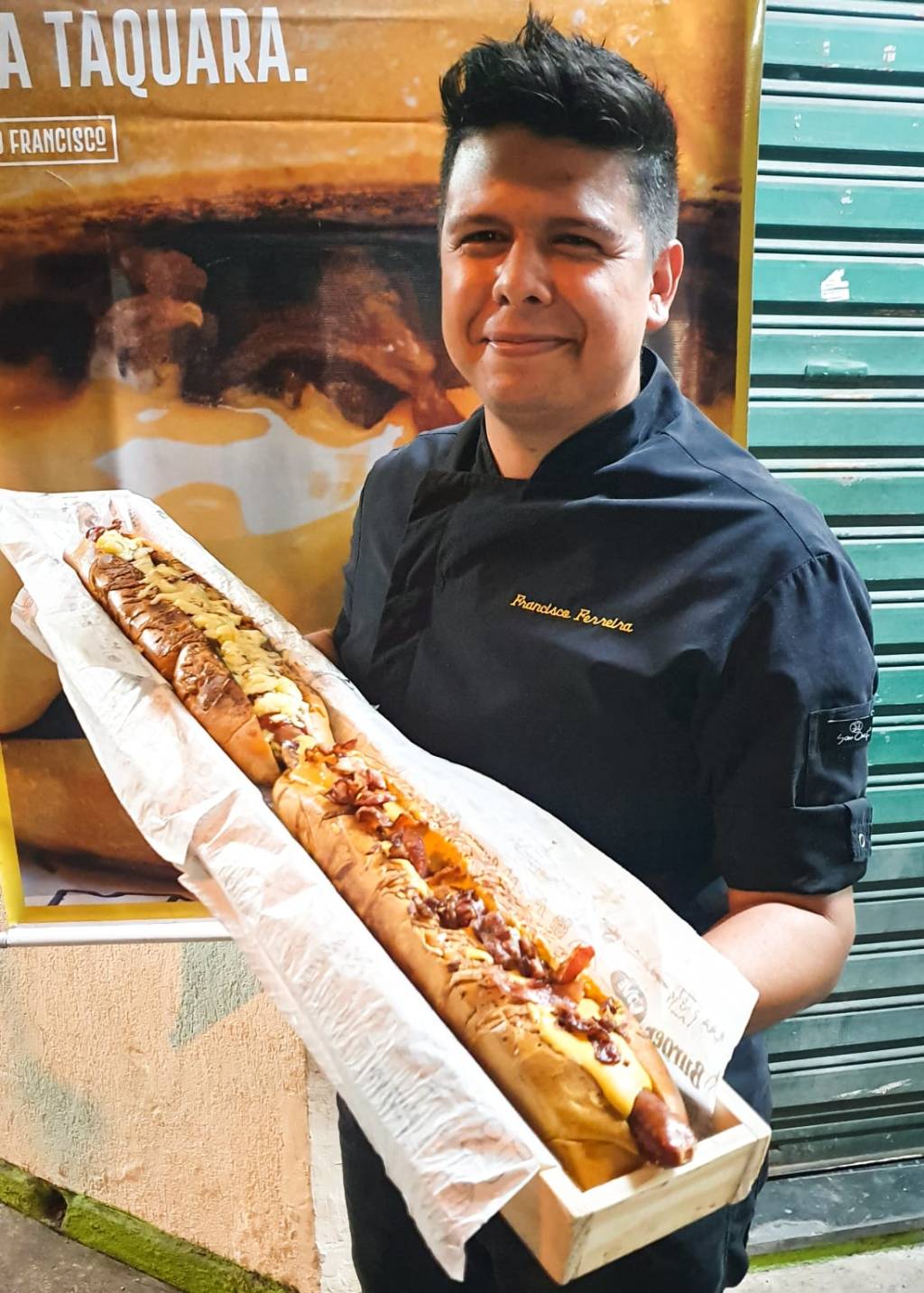 hotdog90cm_dofrancisco_taquara Francisco exibe sua mais nova criação: com 90 centímetros