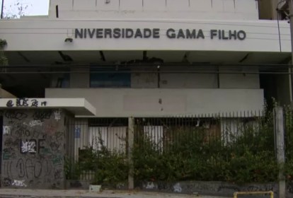 achada do prédio que abrigava a Universidade Gama Filho é o retrato do abandono com o legado da instituição