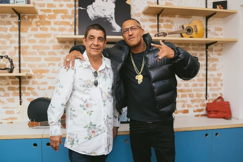 Zeca Pagodinho e Mano Brown no podcast 'Mano a mano'