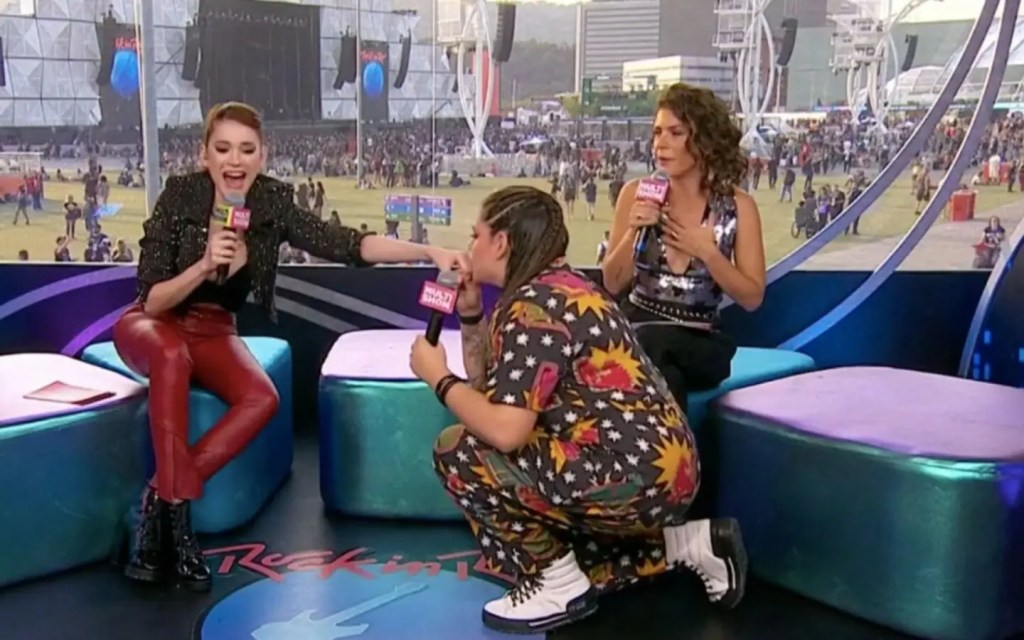 Ela disse sim: apresentadora é pedida em casamento ao vivo no Rock in Rio