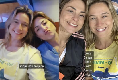 Foto mostra Fernanda Gentil e Priscila Montandon juntas