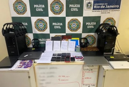 Golpe: equipamentos do call center montado foram apreendidos