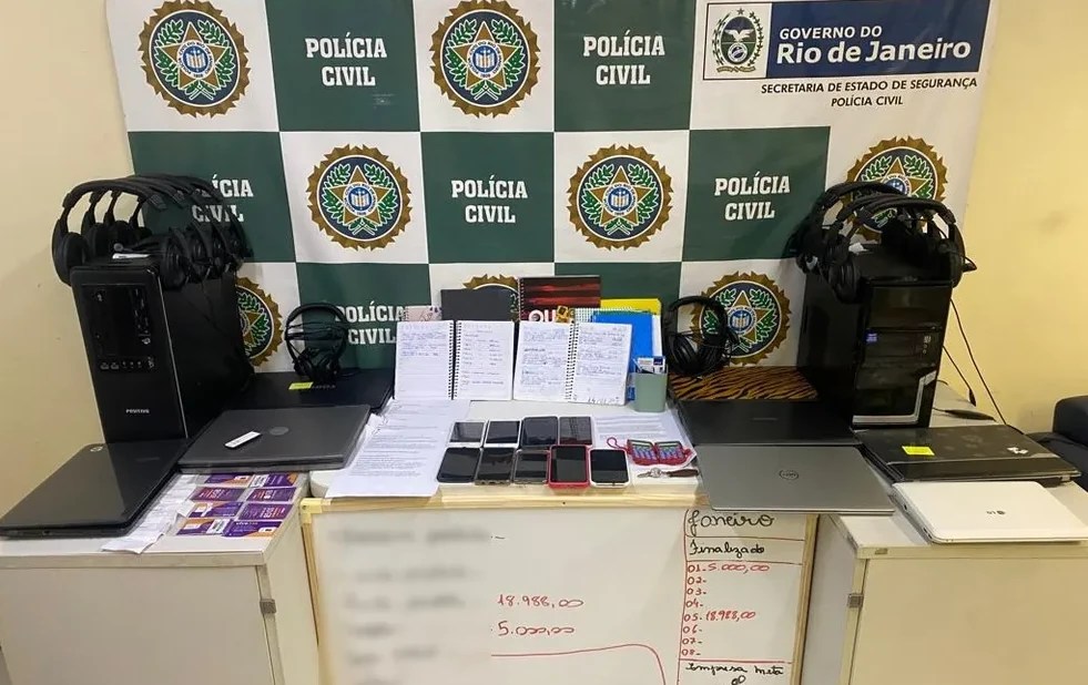 Golpe: equipamentos do call center montado foram apreendidos