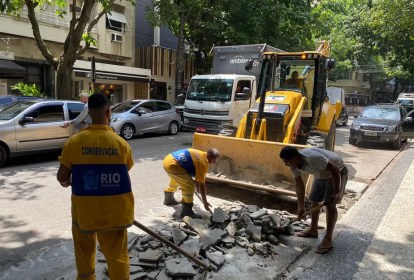 Puxadinho: extensão em piso de cimento na rua foi retirada pela subprefeitura