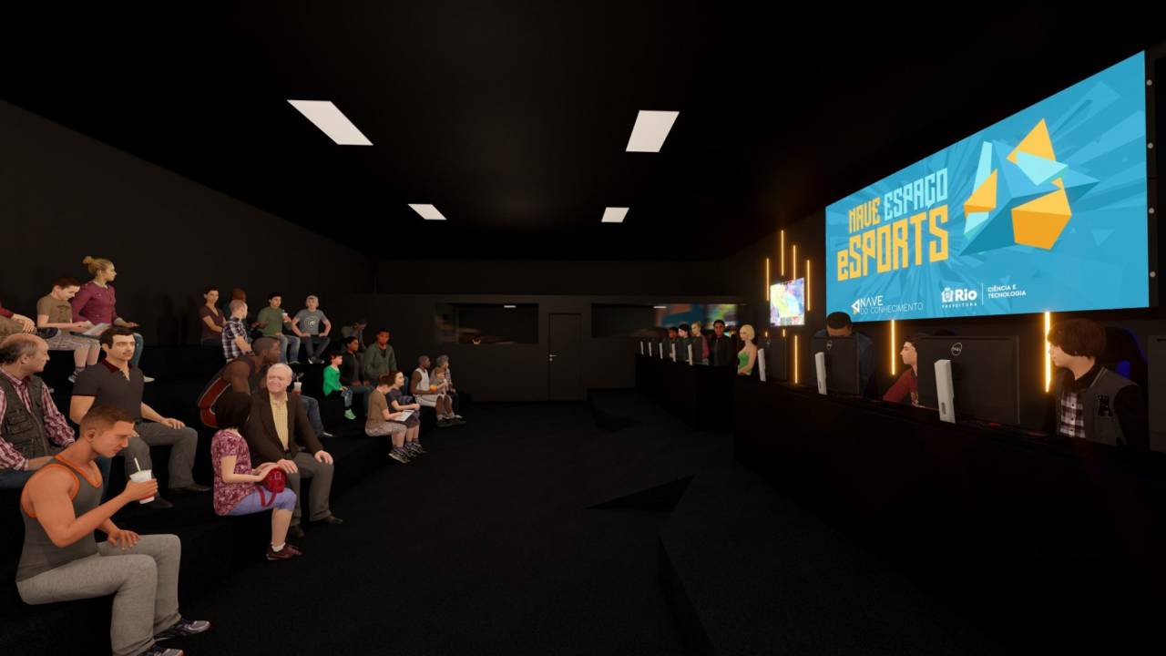 Foto mostra arena de jogos eletrônicos