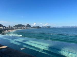 Vista da piscina do Emiliano