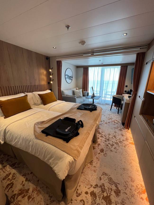 A luxuosa cabine do Swan Hellenic A luxuosa cabine do Swan Hellenic