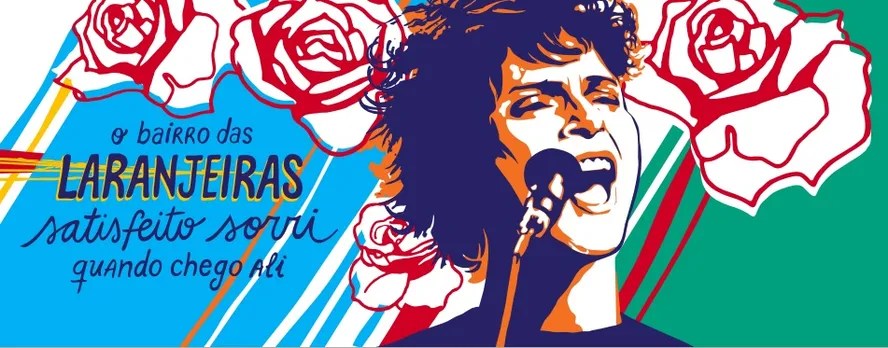 Laranjeiras satisfeito sorri: muro que homenageia Cássia Eller é reformado