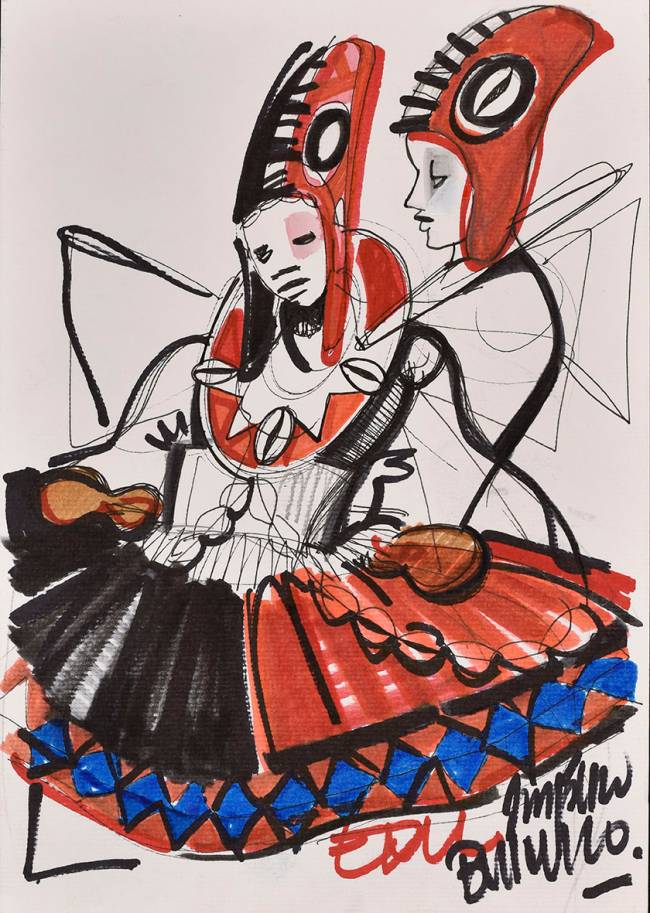 Carnaval Croquis Carnaval Croquis na expo Corpo popular de Leandro Vieira