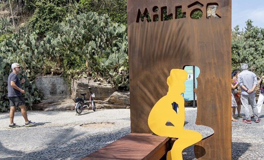 Como ficou o Largo do Millôr, no Arpoador, após dois meses de restauração