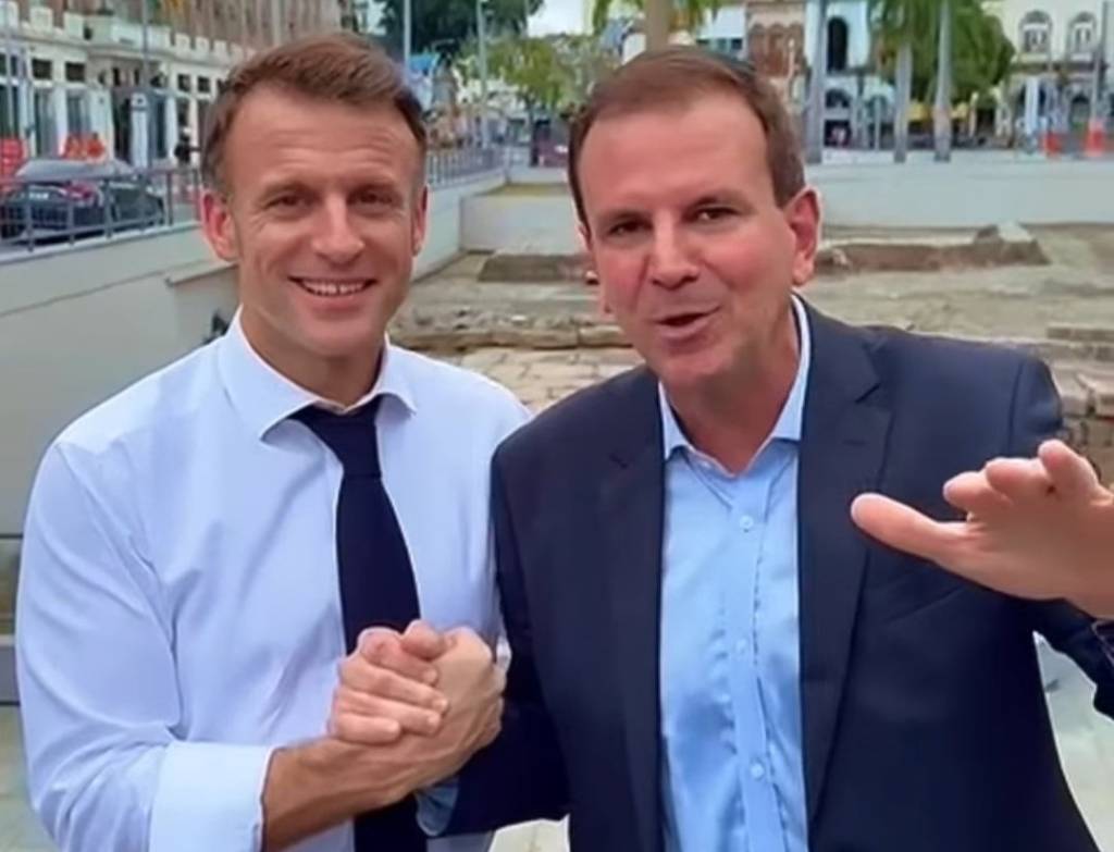 Rastro do presidente francês no Rio: que o espírito Macron atinja você