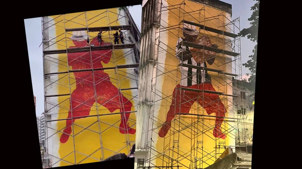 Mural do “Rua Walls” faz homenagem a malandro carioca raiz