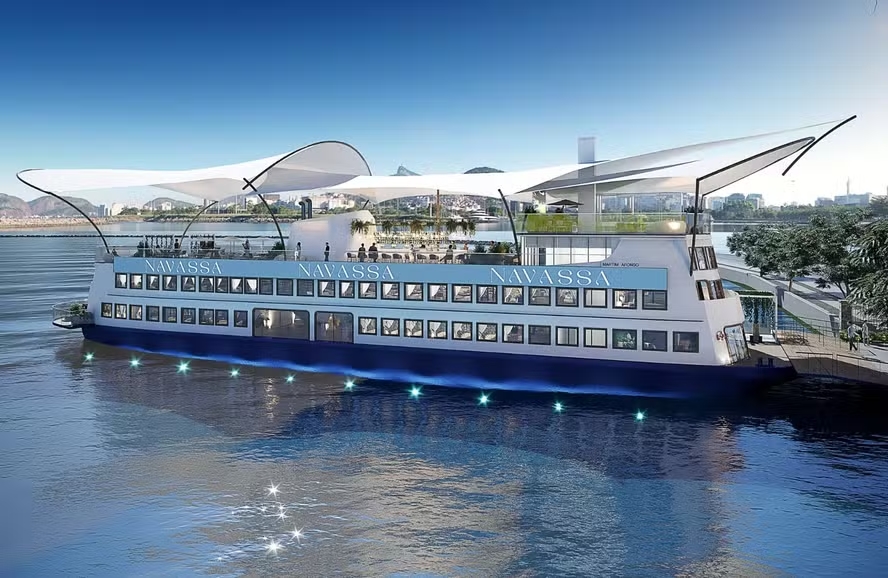 Como será o barco-restaurante ancorado na Marina da Glória