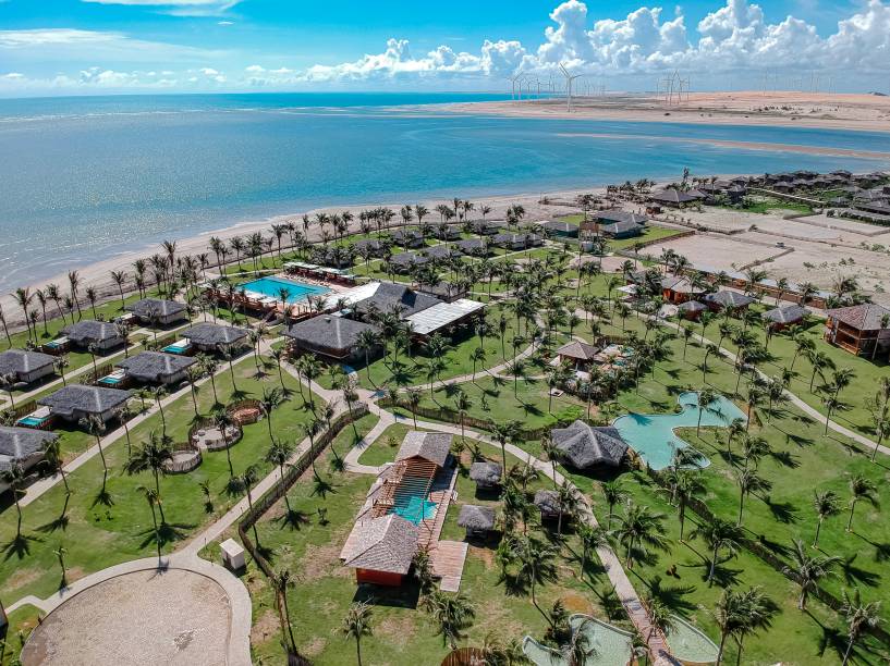 Imagem aérea do Jaguaríndia Village, em Fortim (CE)