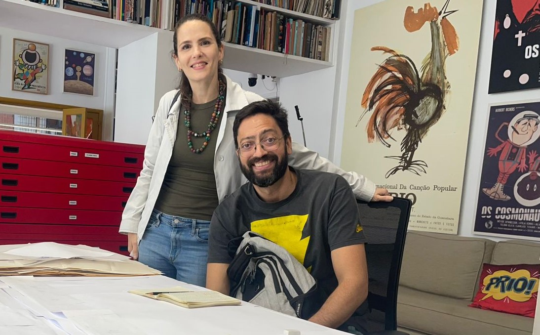 Flávia Táppias e Fernando Caruso no Instituto Ziraldo