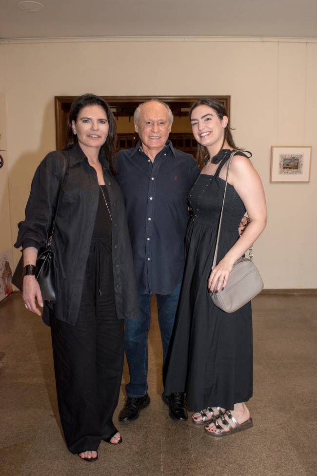 Edna, Flavio e Micaela Teruskin