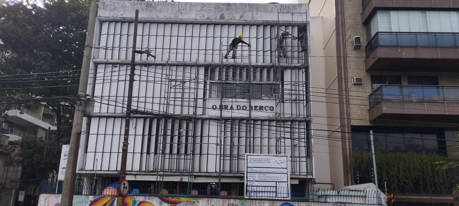 Obra do Berço pede doações para conseguir restaurar a fachada
