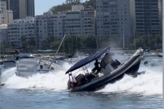 Surreal! Ressaca provoca ondas na Baía de Guanabara. Veja o vídeo