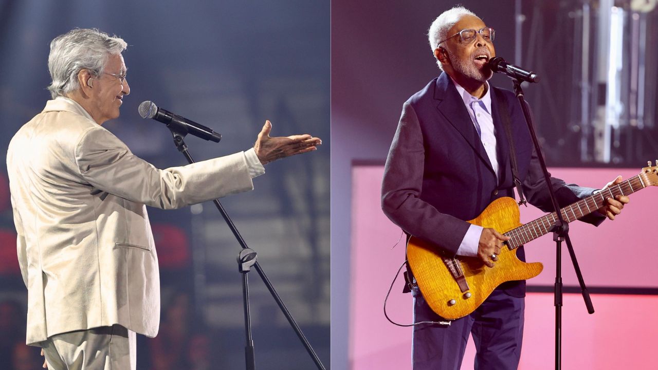 Caetano Veloso canta Drão para homenagear Gilberto Gil em prêmio