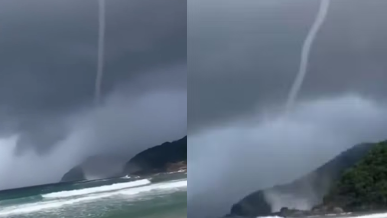 Tromba d’água assusta turistas e moradores em Paraty